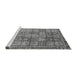 Sideview of Machine Washable Abstract Gray Modern Rug, wshabs3736gry