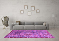 Machine Washable Abstract Purple Modern Rug, wshabs3736pur