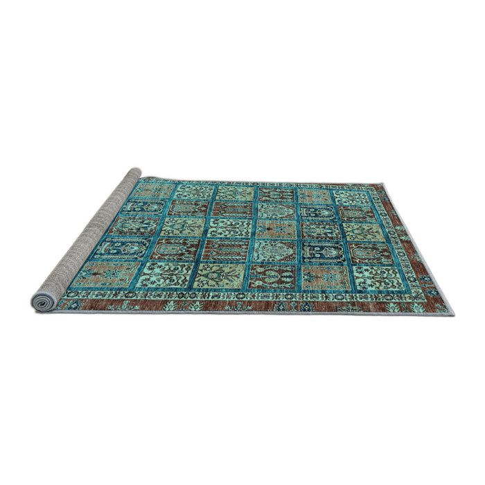 Sideview of Machine Washable Abstract Light Blue Modern Rug, wshabs3736lblu