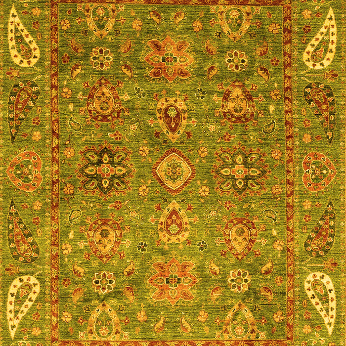 Oriental Yellow Traditional Rug, abs3737yw