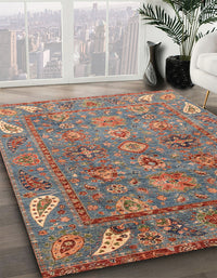 Abstract Camel Brown Oriental Rug, abs3737