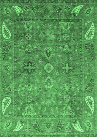 Oriental Emerald Green Traditional Rug, abs3737emgrn