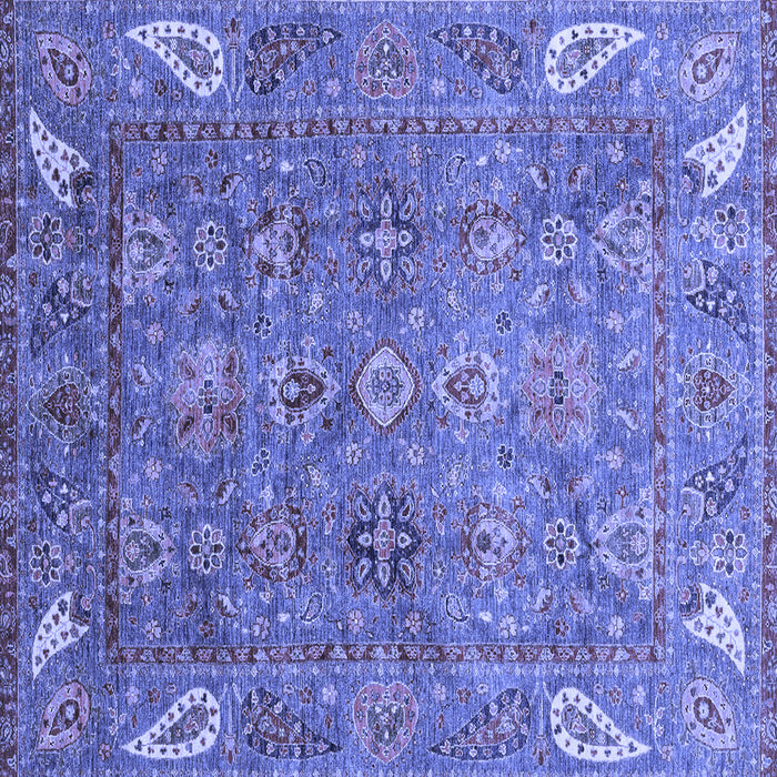 Square Oriental Blue Traditional Rug, abs3737blu