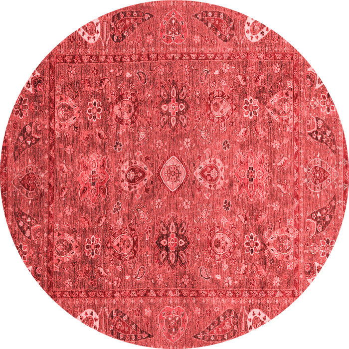 Machine Washable Oriental Red Traditional Rug, wshabs3737red