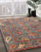Machine Washable Abstract Camel Brown Rug in a Family Room, wshabs3737