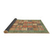 Sideview of Abstract Copper Green Modern Rug, abs3738