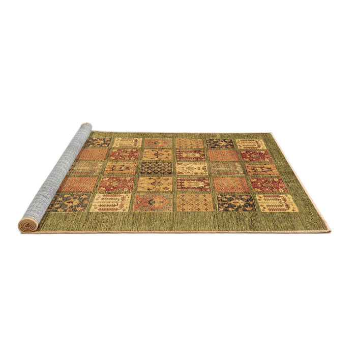 Sideview of Machine Washable Abstract Brown Modern Rug, wshabs3738brn