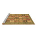 Sideview of Machine Washable Abstract Brown Modern Rug, wshabs3738brn