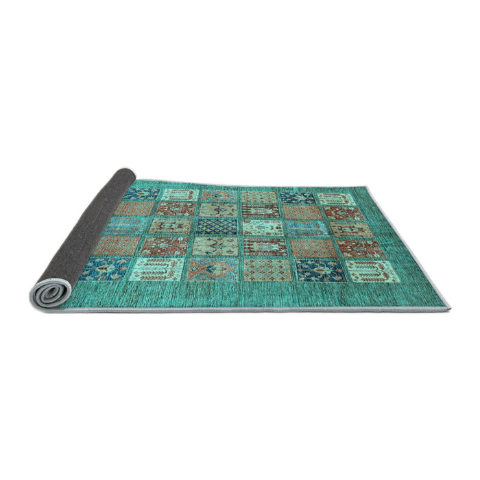 Sideview of Abstract Light Blue Modern Rug, abs3738lblu