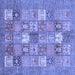 Square Machine Washable Abstract Blue Modern Rug, wshabs3738blu