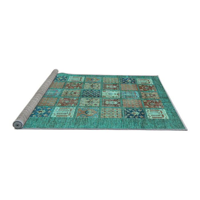 Sideview of Machine Washable Abstract Light Blue Modern Rug, wshabs3738lblu