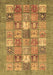 Machine Washable Abstract Brown Modern Rug, wshabs3738brn