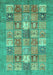 Abstract Turquoise Modern Rug, abs3738turq