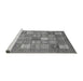 Sideview of Machine Washable Abstract Gray Modern Rug, wshabs3738gry