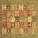 Square Machine Washable Abstract Brown Modern Rug, wshabs3738brn