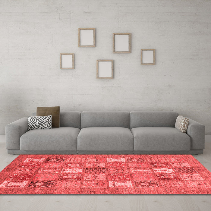 Modern Red Washable Rugs