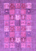 Machine Washable Abstract Purple Modern Area Rugs, wshabs3738pur