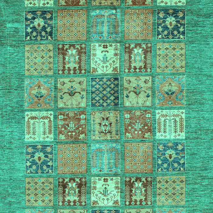 Machine Washable Abstract Turquoise Modern Area Rugs, wshabs3738turq