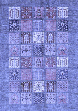 Abstract Blue Modern Rug, abs3738blu