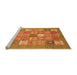 Sideview of Machine Washable Abstract Orange Modern Area Rugs, wshabs3738org