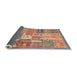 Sideview of Abstract Light Copper Gold Modern Rug, abs3739