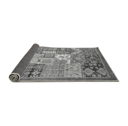 Sideview of Abstract Gray Modern Rug, abs3739gry
