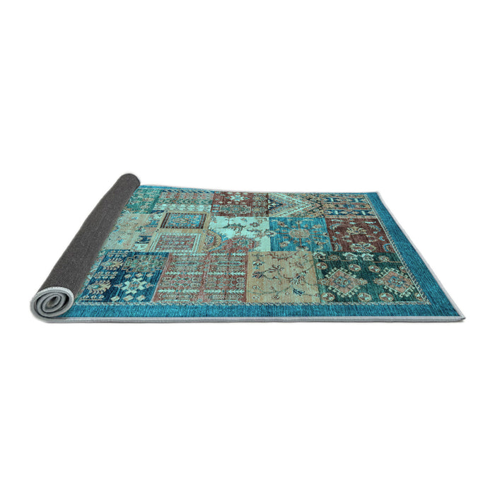 Sideview of Abstract Light Blue Modern Rug, abs3739lblu