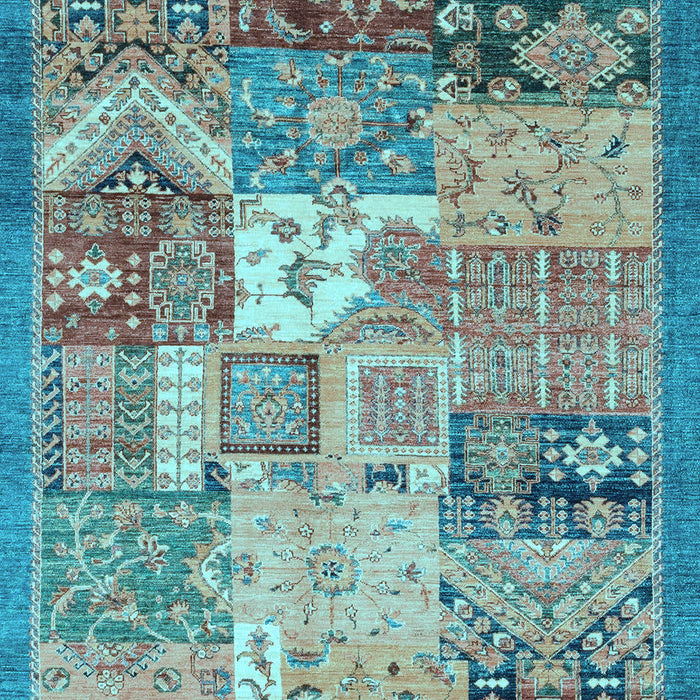 Abstract Light Blue Modern Rug, abs3739lblu