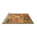 Sideview of Machine Washable Abstract Brown Modern Rug, wshabs3739brn