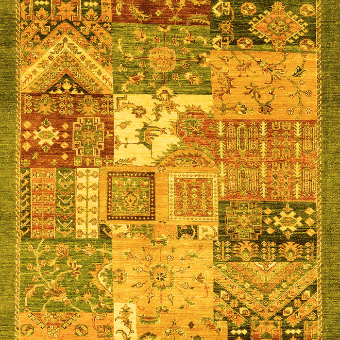 Abstract Yellow Modern Rug, abs3739yw