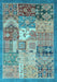 Machine Washable Abstract Light Blue Modern Rug, wshabs3739lblu