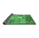 Sideview of Abstract Emerald Green Modern Rug, abs3739emgrn