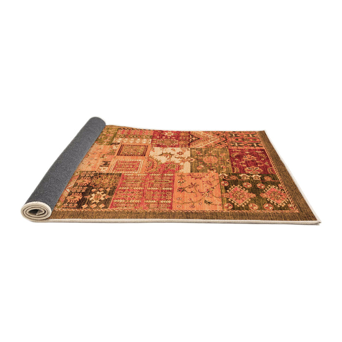 Sideview of Abstract Orange Modern Rug, abs3739org