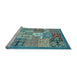 Sideview of Machine Washable Abstract Light Blue Modern Rug, wshabs3739lblu