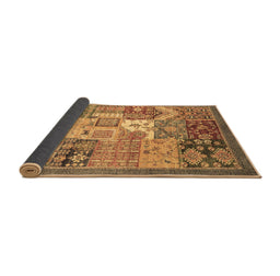 Sideview of Abstract Brown Modern Rug, abs3739brn