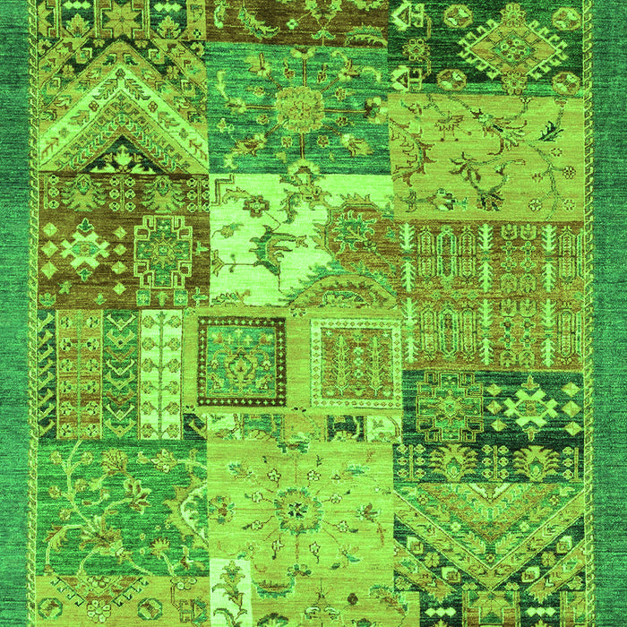 Abstract Green Modern Rug, abs3739grn