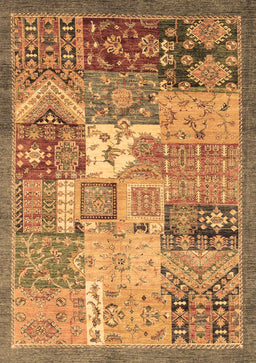 Abstract Brown Modern Rug, abs3739brn