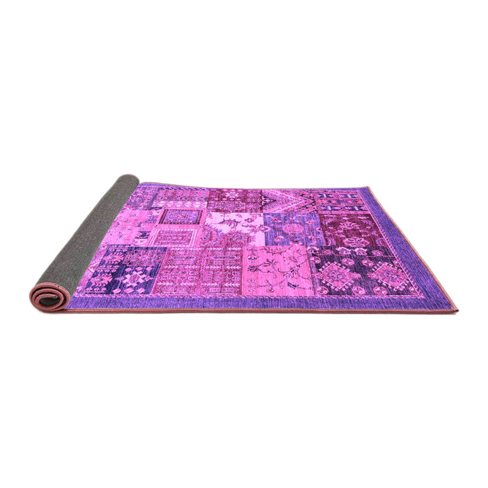 Sideview of Abstract Purple Modern Rug, abs3739pur