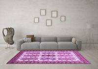 Machine Washable Abstract Purple Modern Rug, wshabs373pur