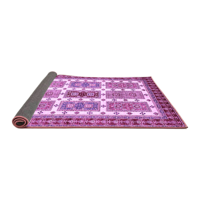 Sideview of Abstract Purple Modern Rug, abs373pur