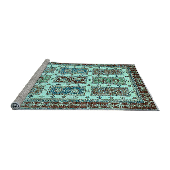 Sideview of Machine Washable Abstract Light Blue Modern Rug, wshabs373lblu
