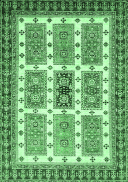 Abstract Emerald Green Modern Rug, abs373emgrn