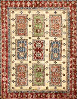 Abstract Fire Brick Red Modern Rug, abs373