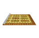 Sideview of Machine Washable Abstract Yellow Modern Rug, wshabs373yw