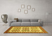 Machine Washable Abstract Yellow Modern Rug in a Living Room, wshabs373yw