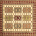 Square Abstract Brown Modern Rug, abs373brn