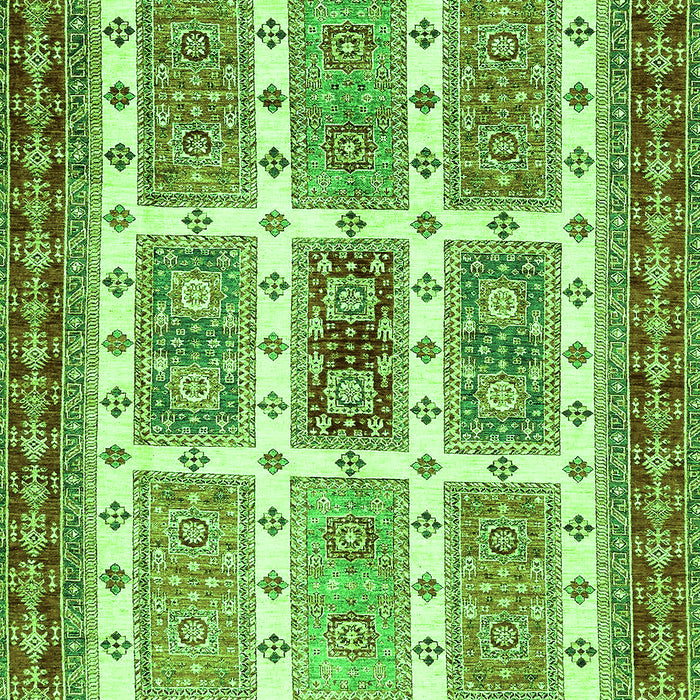 Machine Washable Abstract Green Modern Area Rugs, wshabs373grn