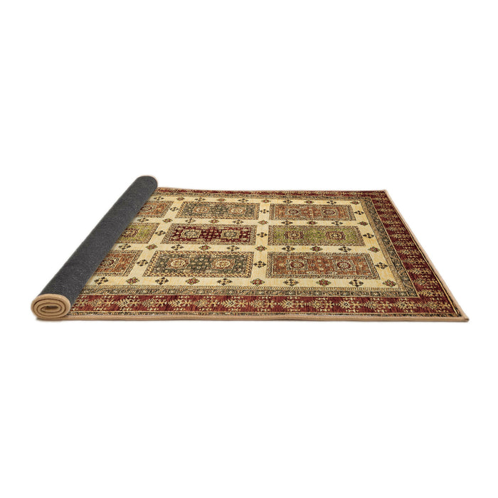 Sideview of Abstract Brown Modern Rug, abs373brn