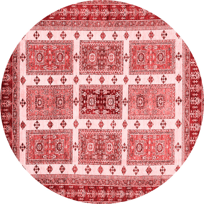Machine Washable Abstract Red Modern Rug, wshabs373red