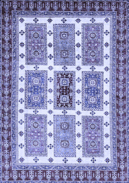 Abstract Blue Modern Rug, abs373blu